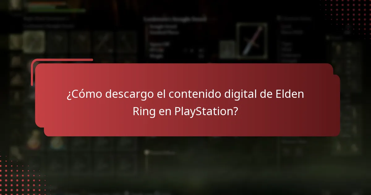 ¿Cómo descargo el contenido digital de Elden Ring en PlayStation?