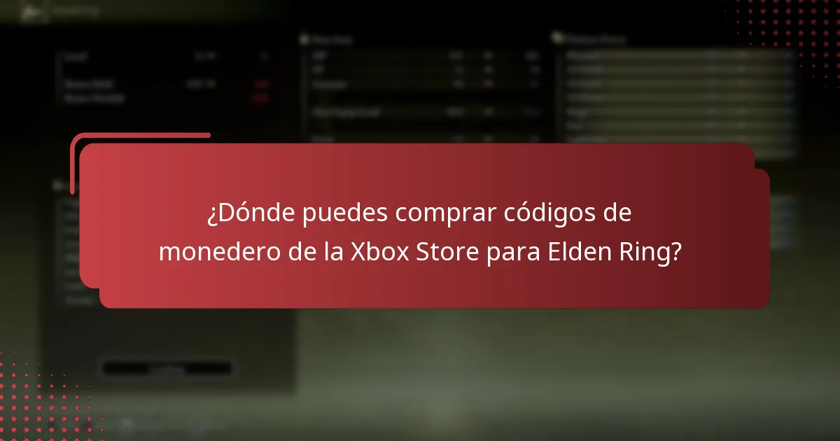 ¿Dónde puedes comprar códigos de monedero de la Xbox Store para Elden Ring?